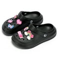thumbnail image 3 of YUWOZIZ Women's Garden Clogs, Thick Sole EVA Platform Clogs Lightweight Adjustable Slide Quick Drying Summer Beach Pool Water Shoes Black 3637, 3 of 6