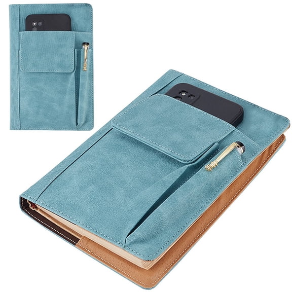 1pc PU Leather Book Cover Notebook Wraps Rectangle Sky Blue 217x155x19mm for DIY