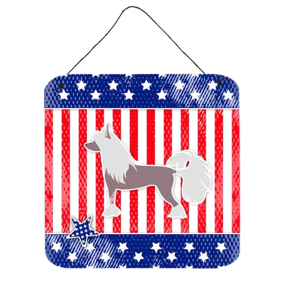 Carolines Treasures BB3343DS66 USA Patriotic Chinese Crested Wall or Door Hanging Prints