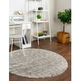 thumbnail image 5 of Marilyn Monroe Glam Collection Area Rug - Trellis (7' 10" Round Gray Silver/Silver), 5 of 9