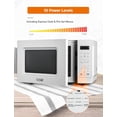 thumbnail image 3 of COMMERCIAL CHEF Microondas de 0.7 pies cúbicos con 10 niveles de potencia, microondas de 700 W con pantalla digital, microondas de encimera con cerradura de puerta de seguridad para niños, programable, 3 of 5