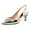 Silver, variant on YDN Women Rhinestone Pointy Toe Slip On Slingback Sandals Chic Metal Mid Heels Buckle Pumps Dressy Prom Event Shoes Size 7 Silver