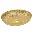 thumbnail image 6 of 20" x 15" Luxury Gold Vessel Bathroom Sink – Elegant Countertop Vanity Basin, Modern Oval Ceramic Bowl, 6 of 12
