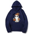 thumbnail image 6 of Hoodie for Women Halloween Ghost Graphic Pullover Hooded Sweatshirts Fall Casual Long Sleeve Soft Fleece Hoody Jackets with Kangaroo Pocket Ladies' Halloween Party Costumes, 6 of 6