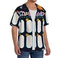 thumbnail image 2 of Vsdgher Space Math Times Tables Men's Cuban Shirt, Hawaiian Shirts, Business Casual Button Down Shirts, Short Sleeve Shirt-Small, 2 of 5