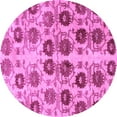thumbnail image 1 of Ahgly Company Indoor Round Abstract Purple Modern Area Rugs, 6' Round, 1 of 4
