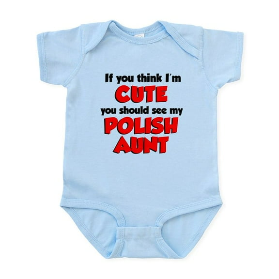 CafePress - My Polish Aunt Infant Bodysuit - Baby Light Bodysuit, Size Newborn - 24 Months
