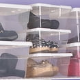 thumbnail image 2 of Sterilite 6 Quart Clear Stacking Closet Storage Tote Container with White Lid, 2 of 9