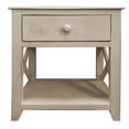 thumbnail image 2 of Home Square 24" Wood 1 Drawer End Table with Cross Sides in White - Set of 2, 2 of 8