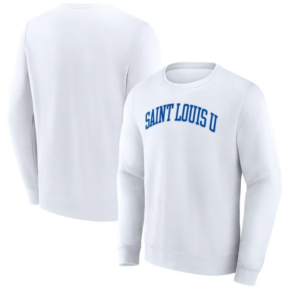 Men's Fanatics White Saint Louis Billikens Short Name Pullover Sweatshirt