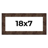 18x7 Frame Brown Burl Real Wood Picture Frame Width 1.625 Inches | Interior Frame Depth 0.5 Inches