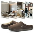 thumbnail image 6 of Needbo Men's Slippers Memory Foam Suede Plush Shearling Lined Warm Winter Indoor Outdoor Clog Bedroom House Slippers Slip on Shoes Brown, Size 11-12, 6 of 6