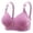 Purple, variant on Women Medium Support Bra Comfortable Breathable Smooth Textured Non Padded Underwire Free Bra for Everyday Wear C Grey