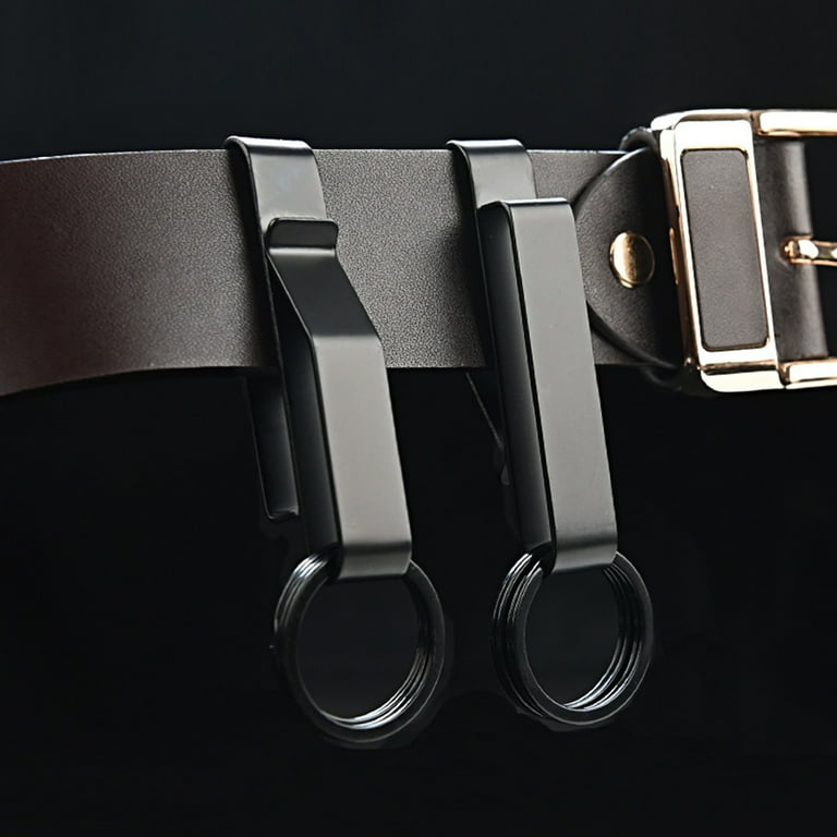 Bluethy Waist Hanging Buckle Heavy Duty Universal Anti Lost Stainless Steel Keyring Security Clip Belt Key Holder Outdoor Accessories