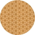 thumbnail image 1 of Ahgly Company Indoor Round Patterned Neon Orange Area Rugs, 4' Round, 1 of 6