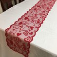 thumbnail image 3 of Camino de mesa y manteles individuales para el Día de San Valentín, juego de camino de mesa y manteles individuales con patrón de corazón, suministros para cena y fiesta de encaje, 3 of 8
