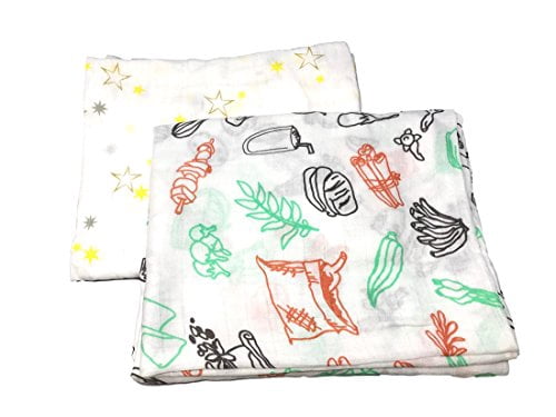 70% Bamboo Rayon and 30% Muslin Cotton Blend Baby Swaddle Blanket (Black)