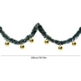 thumbnail image 3 of Christmas Tinsel Garland Decor, Dark Green Snowy White Tips Garland with Balls, Holiday Party Xmas Tree Decoration 2M (Red), 3 of 6