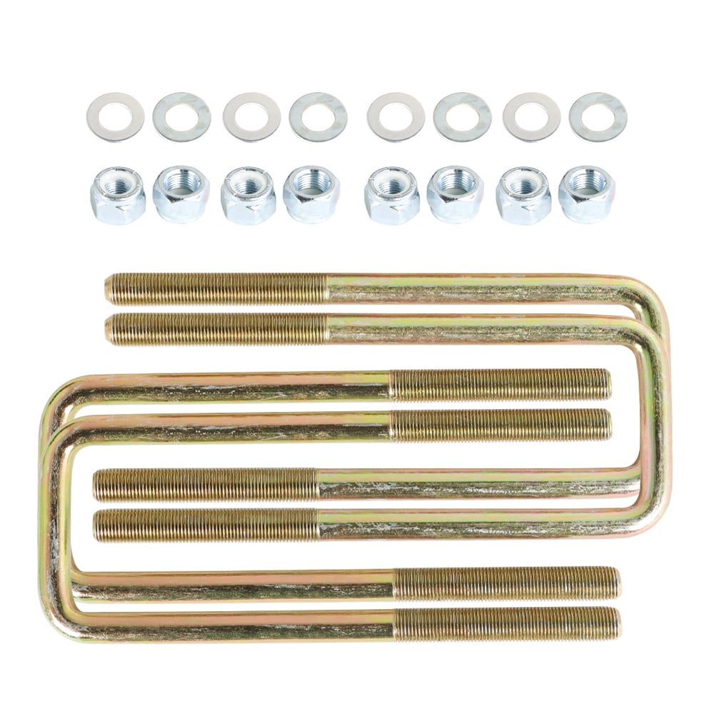 labwork 4 Inch Rear Leveling Lift Block Kit with Ubolts Replacement for Silverado 2007-2018 Sierra 1500 2007-2018