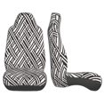 thumbnail image 3 of Sikiie Black White Stripes Car Seat Protector 2 Pack Car Seat Cushion Mat, Car Seat Covers for SUV, Truck, Van, 3 of 7