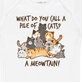 thumbnail image 4 of Inktastic What Do You Call a Pile of Cats? a MEOWTAIN Boys or Girls Baby Bodysuit, 4 of 5