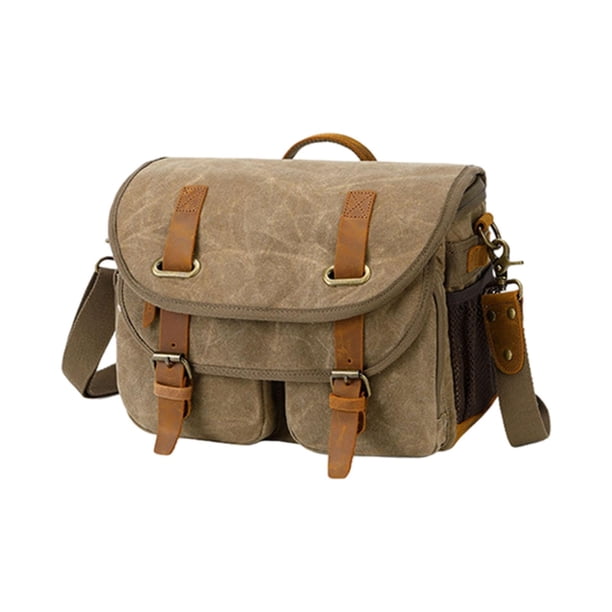 Bolso de hombro para cámara Mochila impermeable para cámara Estuche para cámara compacta Caqui