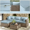 thumbnail image 5 of Kimunuk 9Pcs Outdoor Slipcovers for Cushions, Waterproof Patio Cushion Replacement Covers with Zipper for 4-Seat Patio Furniture Set, Sky Blue, 5 of 6