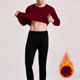 thumbnail image 2 of DYTTDG Men’s Thermal Underwear 2‑Piece Set, Soft Long Sleeve Top & Long Pants, Solid Color Base Layer, Lightweight Warm Knit Loungewear for Fall Winter Daily Wear, 2 of 7
