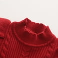 thumbnail image 4 of Robe Tricotée pour Filles 1-6T Bébé Automne Hiver Robe Chandail Douce Jupe Tutu Décontractée Robe Chandail Manches Longues Tricotée Unie, 4 of 7
