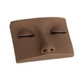thumbnail image 4 of Cabeza de maniquí de pestañas, cabeza de maniquí de pestañas de repuesto de silicona extraíble para entrenamiento, marrón oscuro, 4 of 14