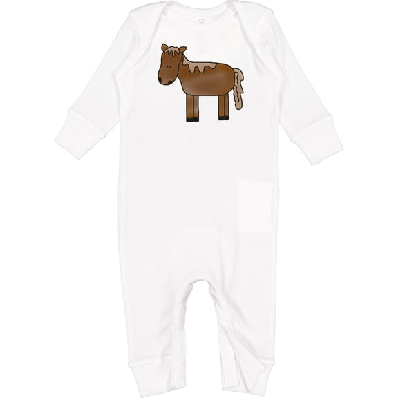 Inktastic Horse Baby Romper Coveralls