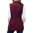 thumbnail image 3 of Langwyqu Women's Casual Vest Lightweight Sleeveless Drawstring Jackets, 3 of 5
