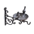 thumbnail image 1 of Yuarrent Alimentador de pájaros, cuenco de agua pesado para jardín al aire libre de hierro, placa colgante a prueba de heladas para montaje en pared, Jardín y Patio Yuarrent HA067663-00, 1 of 6