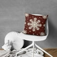 thumbnail image 5 of Merry Christmas Winter Snowflake Throw Pillows Cover Modern Throw Pillow Case 2 Pieces Vintage Throw Cushion Case for Couch Sofa Bed Farmhouse, 5 of 7