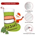 thumbnail image 5 of Salouo Fresh Sushi Print Christmas Stockings,Large Xmas Stocking Set of 1 Holiday and Farmhouse Stocking for Christmas Holiday Party Decoration(17.7*11 Inch), 5 of 7