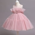 thumbnail image 6 of Otqutp Wedding Dress for Baby Girls Toddler Kids Baby Girls Bow Tulle Patchwork Party Princess Dress Clothes 1-5Y Swing Dress for Toddler Girls(Pink,3-4 Years), 6 of 8