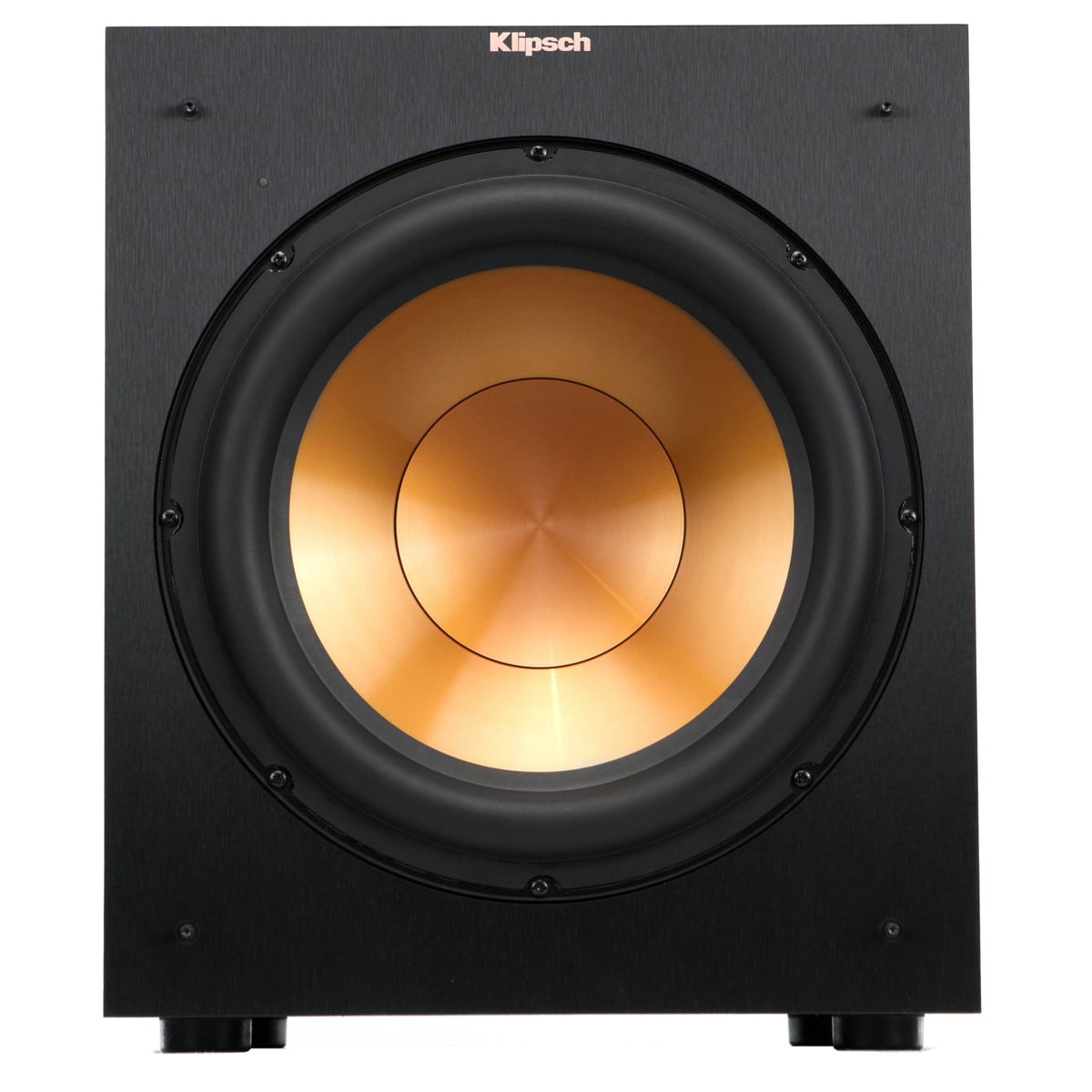 Klipsch Reference R-12SW 12" 400W All-Digital Powered Subwoofer, Brushed Black Polymer Veneer with R-25C Center Speaker