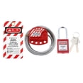 thumbnail image 4 of Las s de válvulas industriales de servicio establecen un dispositivo de 3 piezas con cable de aparejo rojo Soledad Bloqueo de válvulas industriales, 4 of 10