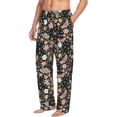thumbnail image 6 of Gukieu Floral Insects Print Men's Home Trousers, Elastic Drawstring Home Pajamas Clothing Suitable for Adult Men-3X-Large, 6 of 6