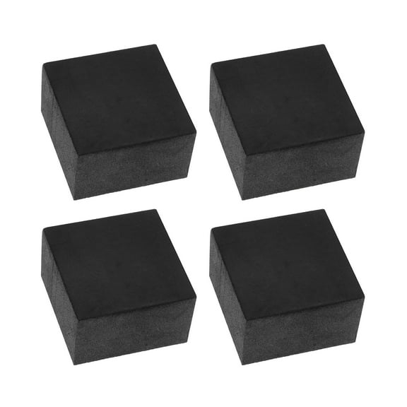Uxcell Rubber Solid Anti-Vibration Pads, 4 Pcs 60mm x 35mm Thick Rubber Square Washers Multi-Purpose Gasket Pad Bushings Spacer for HVAC Compressor Air Conditioner, Black