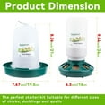 thumbnail image 4 of Chick Feeder and Waterer Set, 0.3 Gal Feeder and 0.4 Gal Waterer with 3 Adjustable Heights, 4 of 6