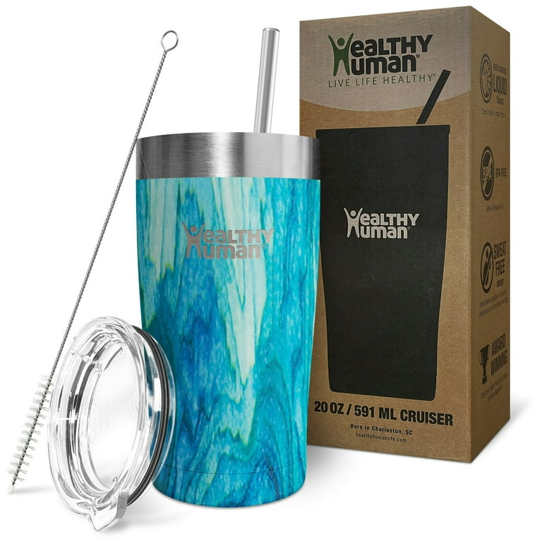 20oz Cruiser Stainless Steel Tumbler, Straw Included