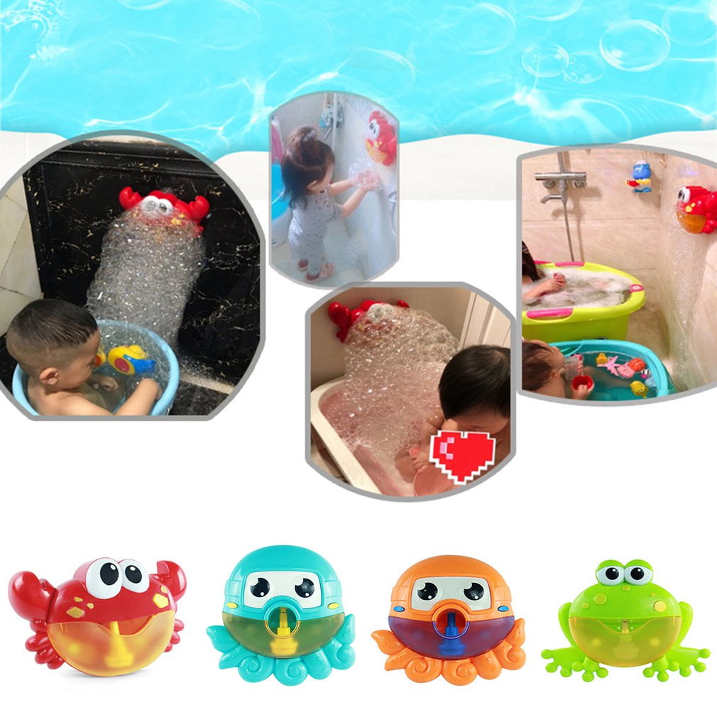 music bath bubble maker machine crab frog automatic toy for baby kids