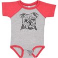 thumbnail image 3 of Inktastic English Bulldog Sketch Portrait Boys or Girls Baby Bodysuit, 3 of 5