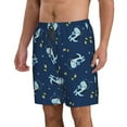 thumbnail image 2 of KLL Space Dinosaur Men's Casual Summer Beach Shorts Hawaiian Shorts with Pockets-X-Large, 2 of 5