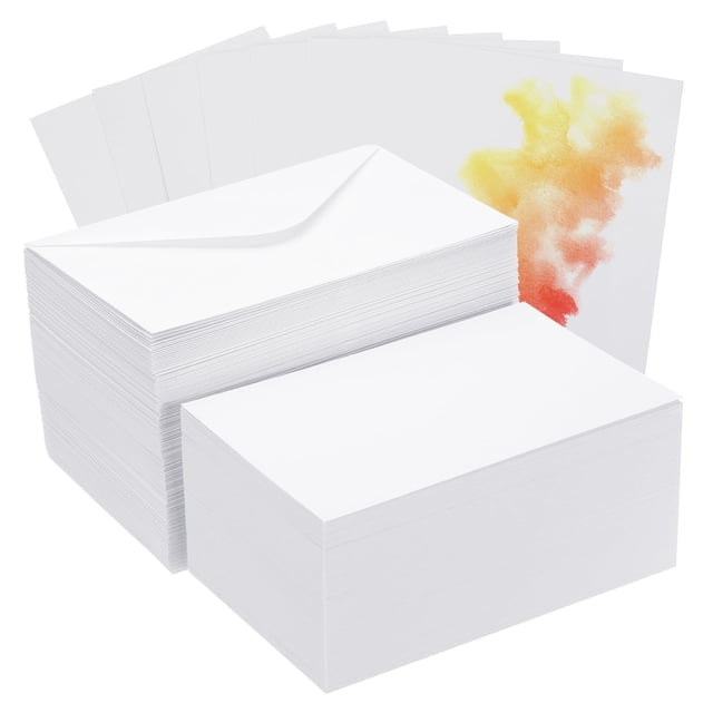 50 juegos de tarjetas de acuarela PATIKIL, 300 g/m², con sobres de 10 x 15 cm