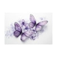 thumbnail image 5 of Mudket Framed Floral Canvas Wall Art Lavender Purple Butterfly Flower Prints Wall Decor Botanical Canvas Print Ready to Hang for Bedroom Wedding Living Room Decor - 12"L x 8"W, 5 of 10