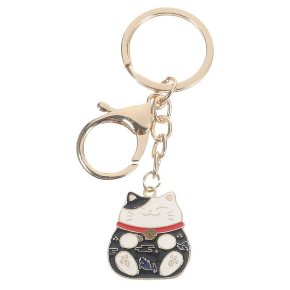 HONITANO Cute Waving Cat Keychain 1Pack Japanese Style Lucky Keyring Charm For Women Men Daily Use present Giving