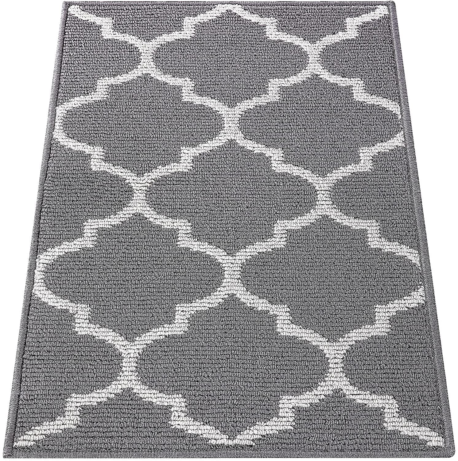 20"x32" Non-Slip Absorbent Entrance Mat Resist Dirt Rugs Grey Indoor Doormat 