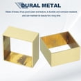 thumbnail image 3 of Uxcell 2 Pcs Cubierta de Pie de Mueble de Latón, 1.46 x 1.57 x 0.79 Pulgadas, Cubiertas de Patas de Muebles Cuadradas Doradas para Proteger el Suelo de Sillas, Mesas, Sofás, Camas, 3 of 6